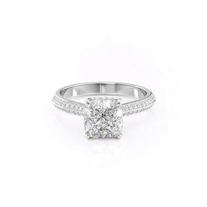 The Kayla Set With A 1.5 Carat Cushion Lab Diamond