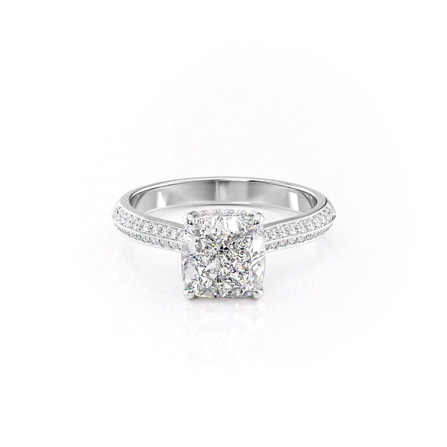 The Kayla Set With A Cushion Moissanite