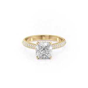 The Kayla Set With A 3 Carat Cushion Lab Diamond