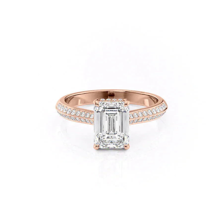 The Kayla Set With A 1 Carat Emerald Lab Diamond