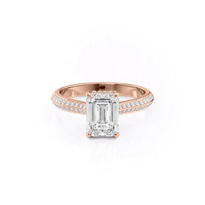 The Kayla Set With A 2.5 Carat Emerald Lab Diamond