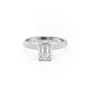 The Kayla Set With A 1 Carat Emerald Lab Diamond