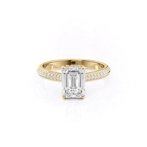 The Kayla Set With A 1.5 Carat Emerald Lab Diamond