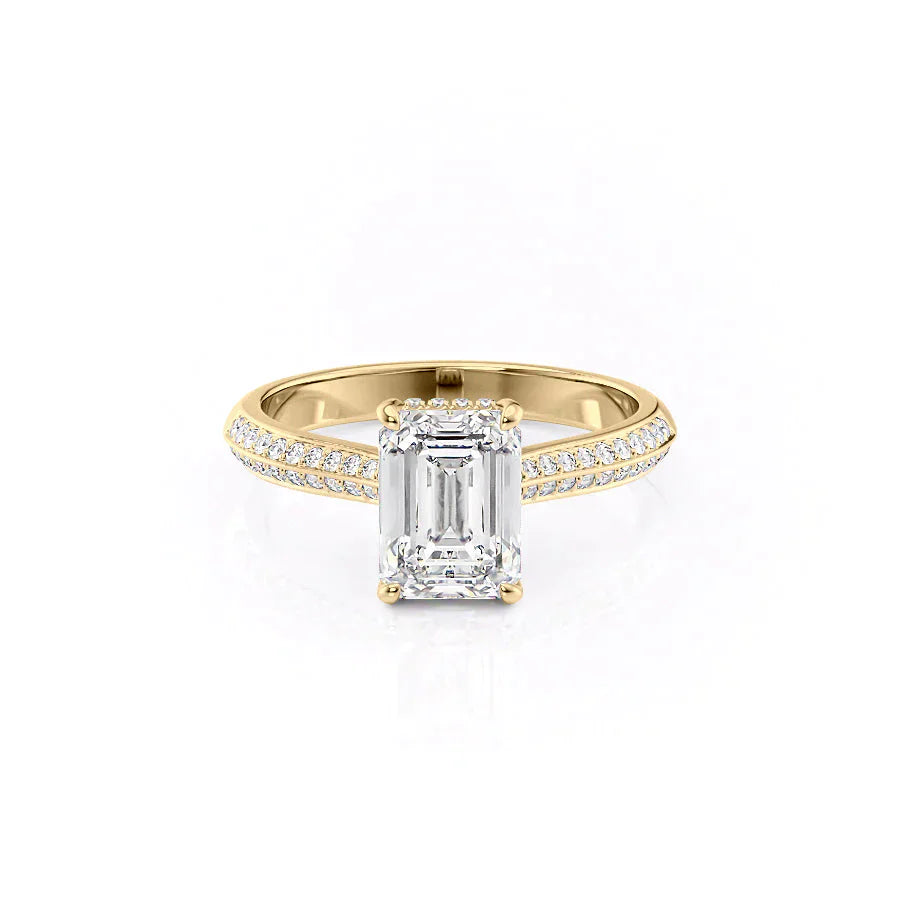 The Kayla Set With A 1.5 Carat Emerald Lab Diamond