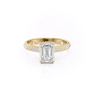 The Kayla Set With A Emerald Moissanite