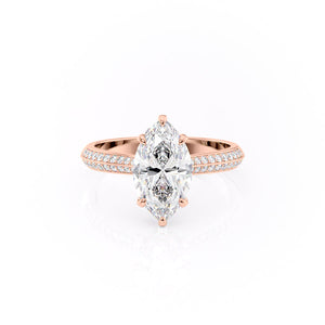 The Kayla Set With A 3 Carat Marquise Lab Diamond
