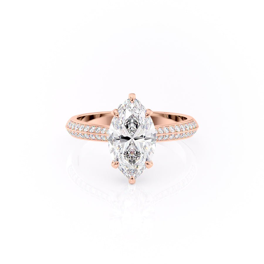 The Kayla Set With A 2 Carat Marquise Lab Diamond