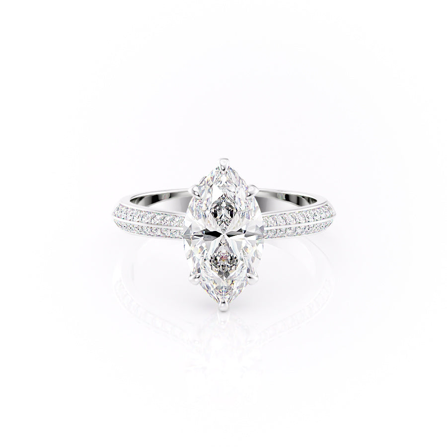 The Kayla Set With A 1 Carat Marquise Lab Diamond