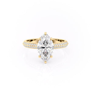 The Kayla Set With A 3 Carat Marquise Lab Diamond
