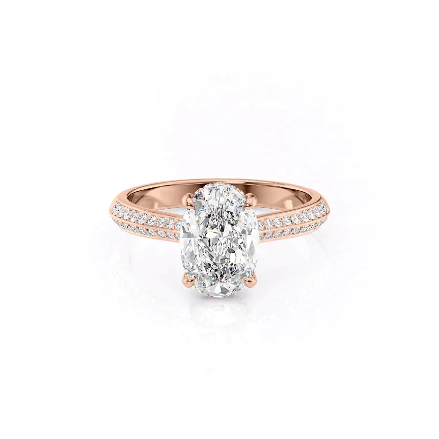 The Kayla Set With A 2 Carat Oval Lab Diamond