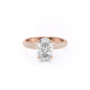 The Kayla Set With A 1 Carat Oval Lab Diamond