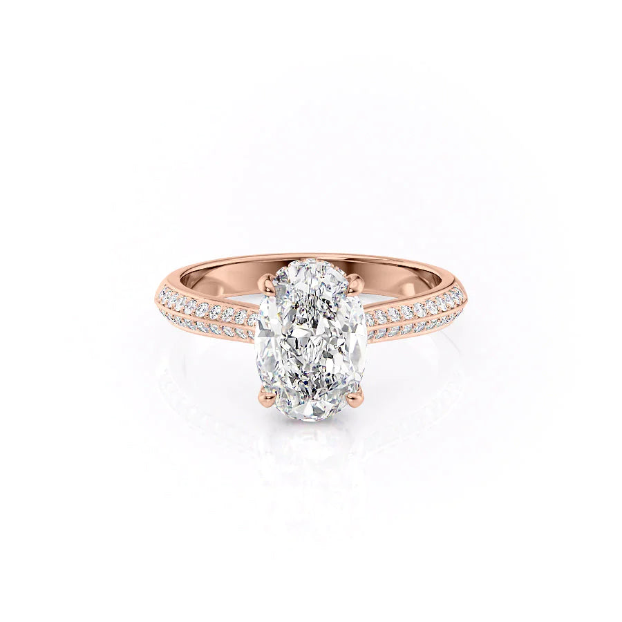 The Kayla Set With A 1 Carat Oval Moissanite