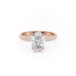 The Kayla Set With A 1 Carat Oval Moissanite