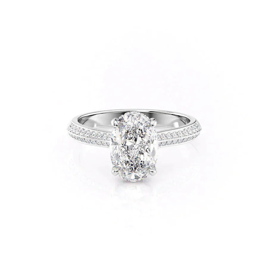 The Kayla Set With A 3 Carat Oval Lab Diamond