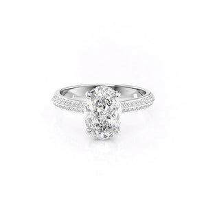 The Kayla Set With A 2.5 Carat Oval Lab Diamond