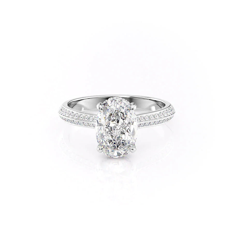 The Kayla Set With A Oval Moissanite