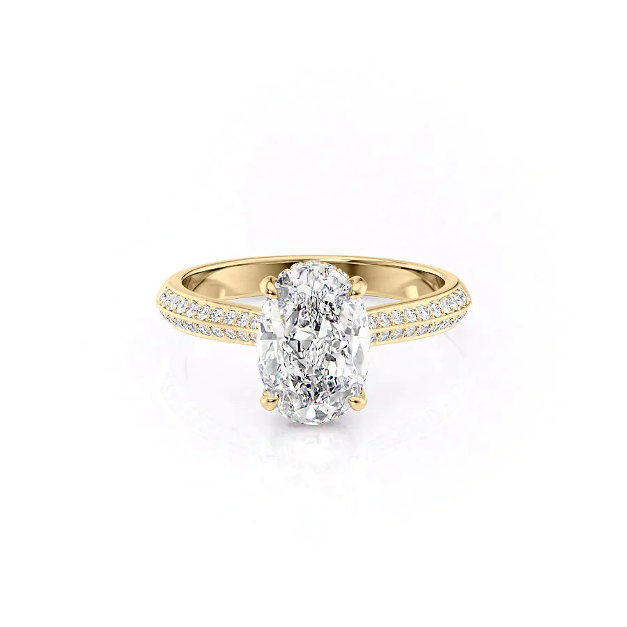 The Kayla Set With A 2.5 Carat Oval Lab Diamond