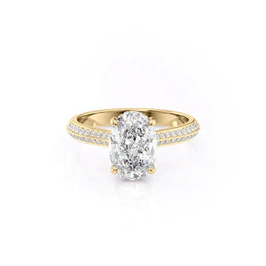 The Kayla Set With A 2 Carat Oval Lab Diamond