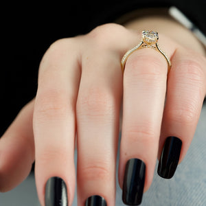 The Kayla Set With A 2 Carat Oval Lab Diamond