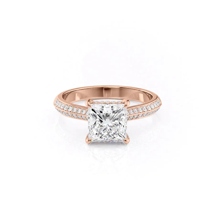 The Kayla Set With A 1.5 Carat Princess Lab Diamond