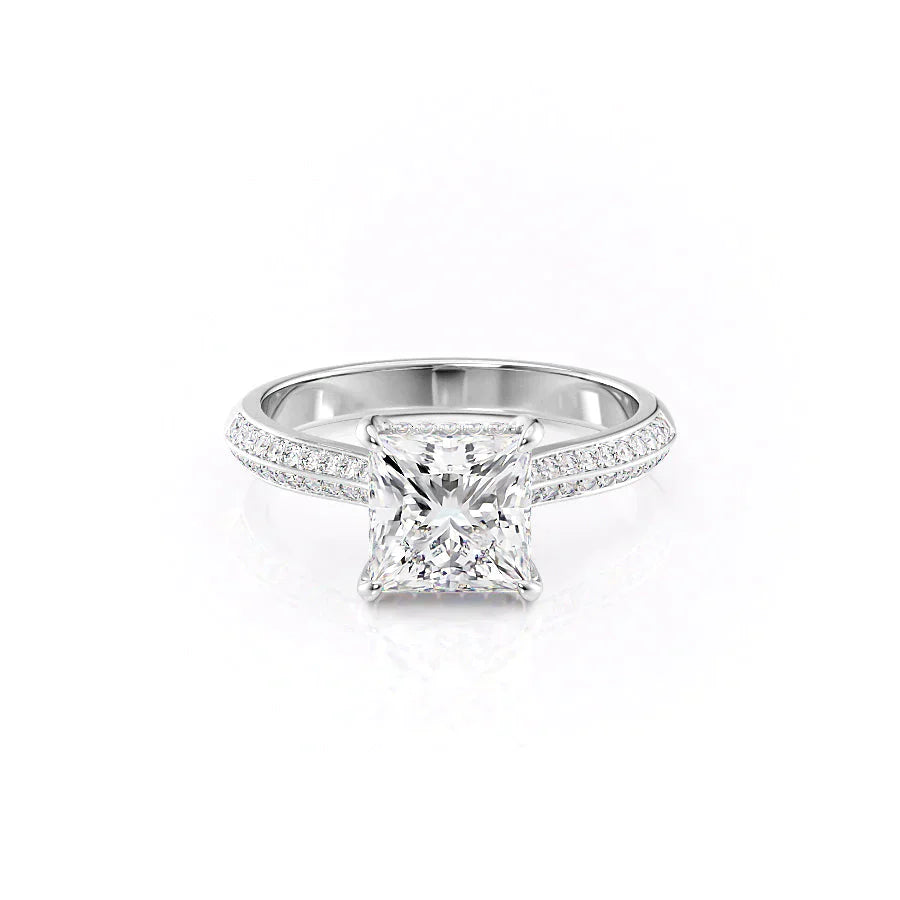 The Kayla Set With A 3 Carat Princess Lab Diamond