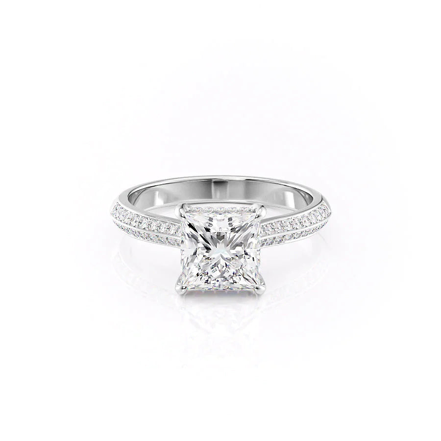 The Kayla Set With A Princess Moissanite