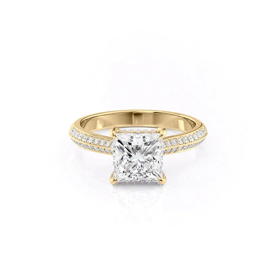 The Kayla Set With A 2 Carat Princess Lab Diamond