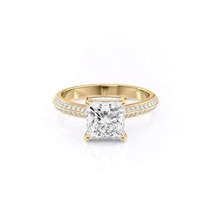 The Kayla Set With A 2.5 Carat Princess Lab Diamond