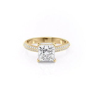 The Kayla Set With A Princess Moissanite