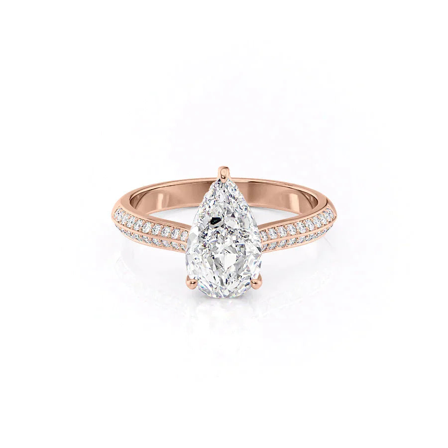 The Kayla Set With A 1 Carat Pear Lab Diamond