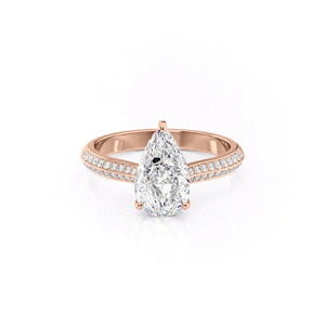The Kayla Set With A 1 Carat Pear Lab Diamond