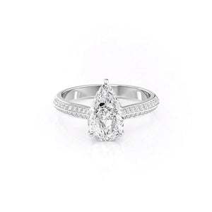 The Kayla Set With A 1 Carat Pear Lab Diamond