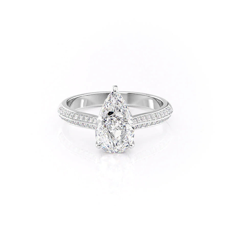 The Kayla Set With A Pear Moissanite