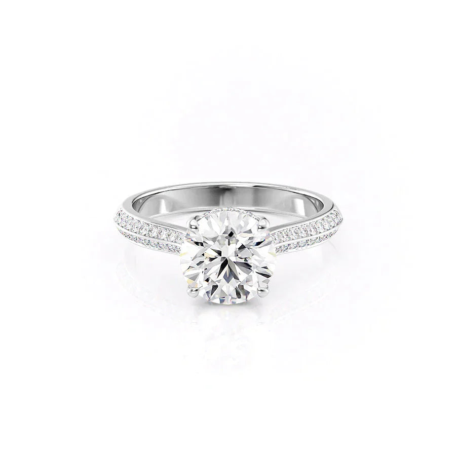 The Kayla Set With A 3 Carat Round Lab Diamond