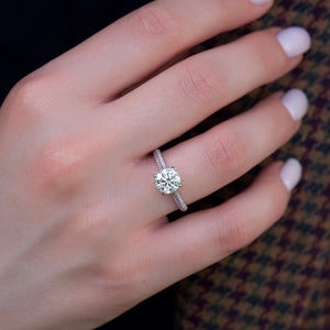 The Kayla Set With A 2 Carat Round Lab Diamond