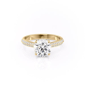 The Kayla Set With A 3 Carat Round Lab Diamond