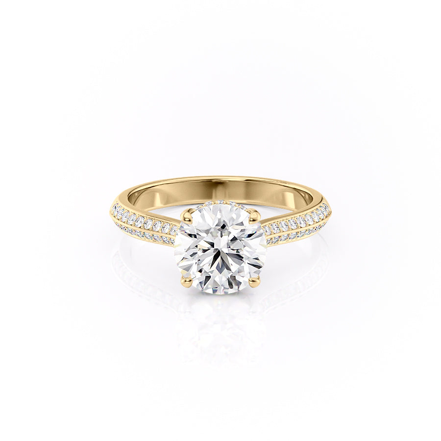 The Kayla Set With A 2 Carat Round Lab Diamond