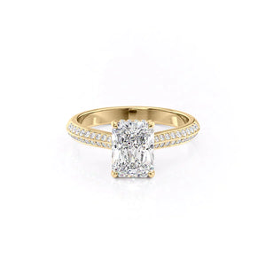 The Kayla Set With A 1 Carat Radiant Lab Diamond
