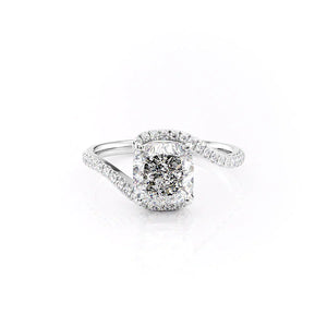The Pave Skyler Set With A 2.5 Carat Cushion Moissanite