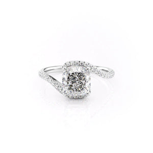 The Pave Skyler Set With A Cushion Moissanite