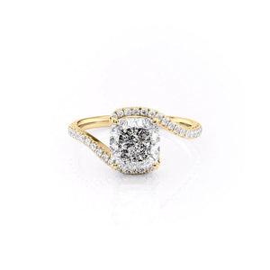 The Pave Skyler Set With A Cushion Moissanite