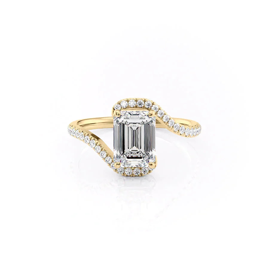 The Pave Skyler Set With A 3 Carat Emerald Lab Diamond