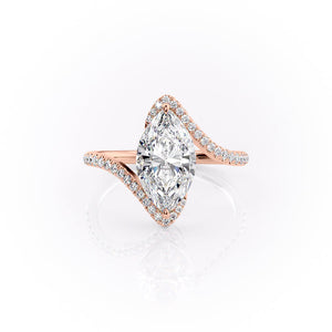 The Pave Skyler Set With A Marquise Moissanite