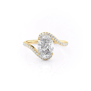 The Pave Skyler Set With A Oval Moissanite