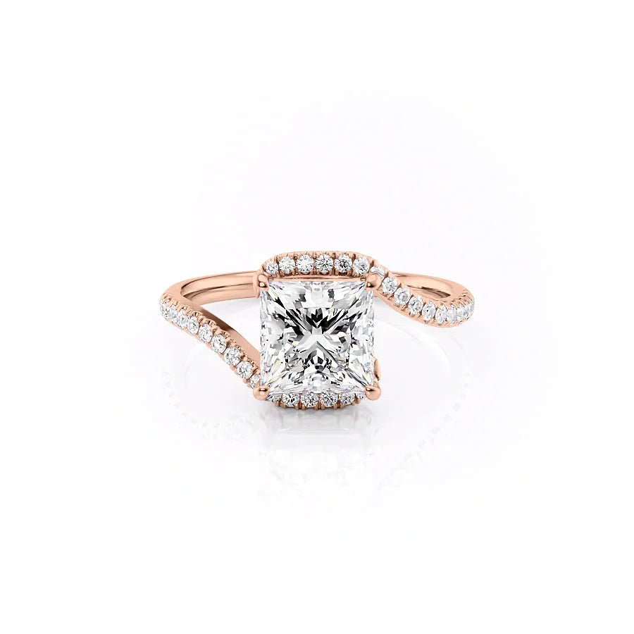 The Pave Skyler Set With A 3.5 Carat Princess Moissanite