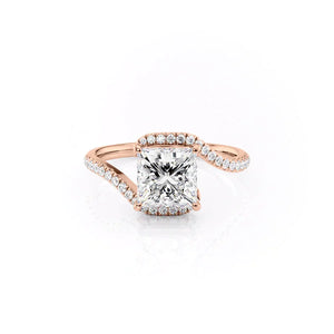 The Pave Skyler Set With A 3.5 Carat Princess Moissanite