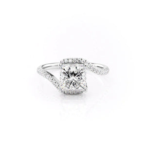 The Pave Skyler Set With A 2.5 Carat Princess Lab Diamond