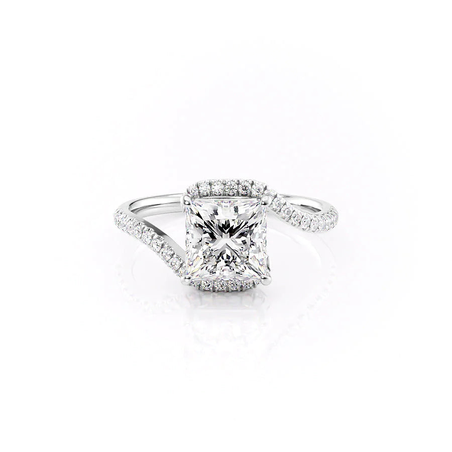 The Pave Skyler Set With A Princess Moissanite