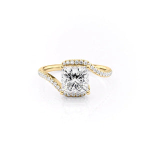 The Pave Skyler Set With A 1.5 Carat Princess Moissanite