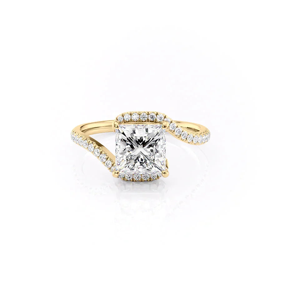 The Pave Skyler Set With A 4.5 Carat Princess Moissanite
